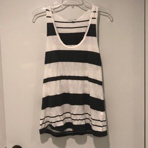 Striped long tank top